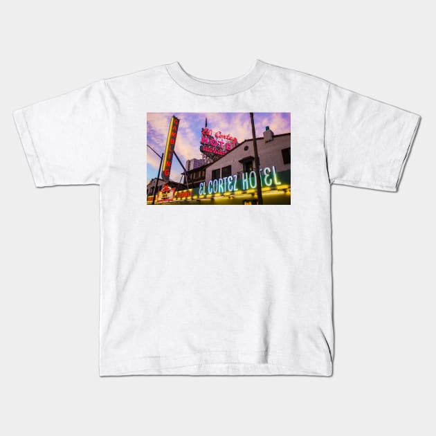 Fremont District, Downtown Las Vegas, Las Vegas, Nevada, USA. Kids T-Shirt by VickiWalsh